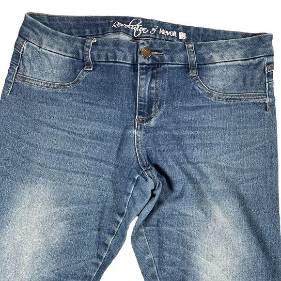 Revolution By Revolt size 13, distressed, medium wash skinny jeans - Picture 2 of 8